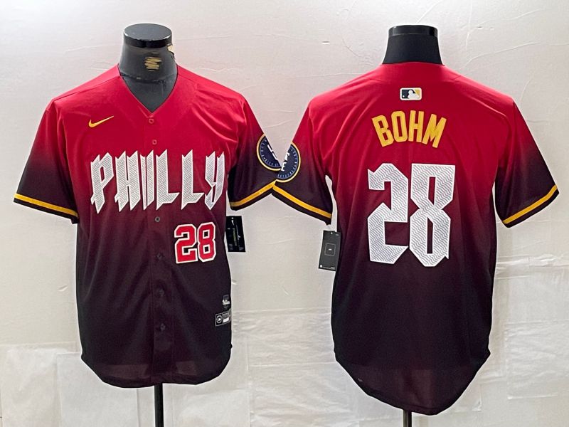 Men Philadelphia Phillies #28 Bohm Red City Edition Nike 2024 MLB Jersey style 3->philadelphia phillies->MLB Jersey